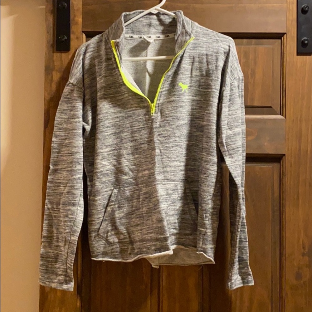 Quarter zip sweatshirt.